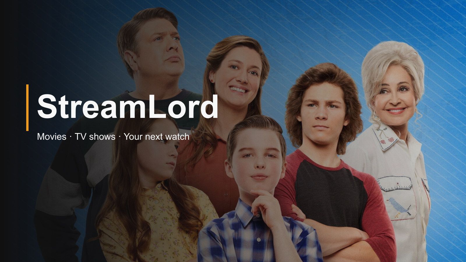 StreamLord movies and TV series with Young Sheldon artwork